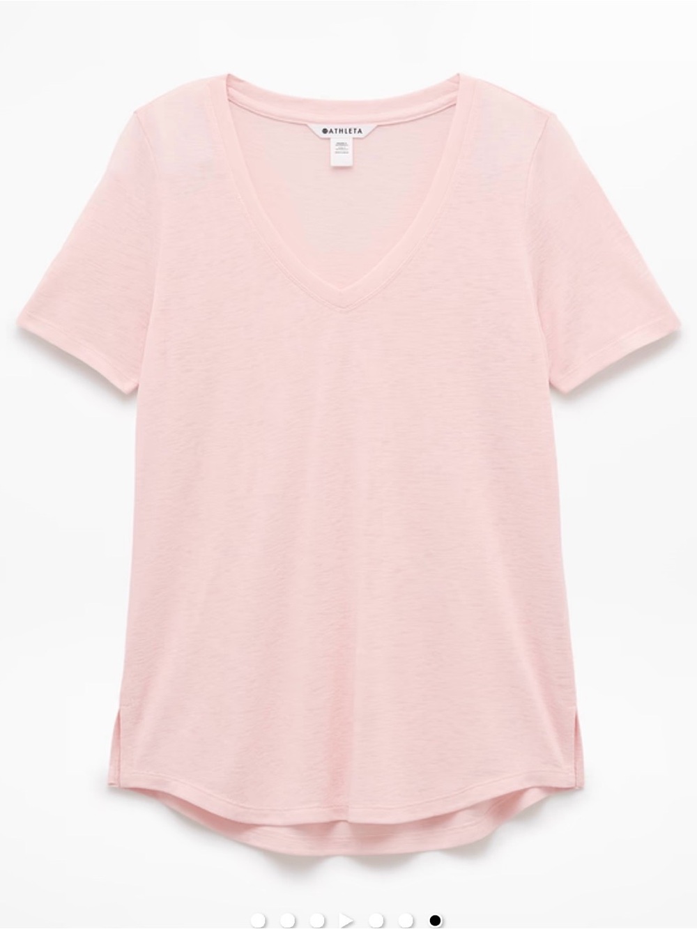 Athleta Women’s Pink Lightweight Breezy Scoop V-Neck Tee Shirt M Summer Travel